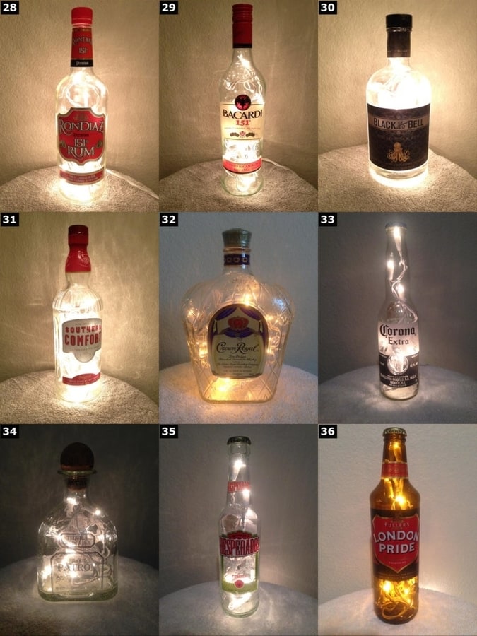 Alcohol Bottle Lamps