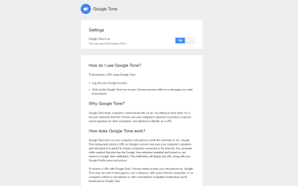 Google Tone voor Chrome-browser