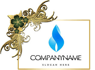 تحميل تصميم شعار شعله زرقاء مفتوح للفوتوشوب, Blue flame psd logo design download