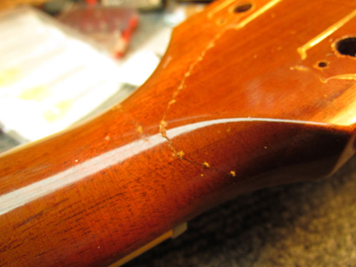 Headstock Crack Repair Using Hide Glue (Pt. 2 of Gibson ES225