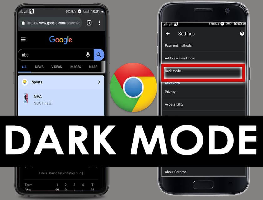 dark mode google chrome bar