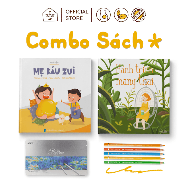 [A116] Sách tô màu cho Bà Bầu kích thích tư duy Bé phát triển từ trong bụng mẹ