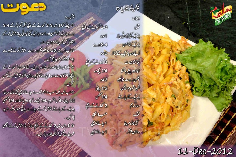 Recipe of Pasta in Urdu by Chef Zakir In Hindi Salad with White Sauce