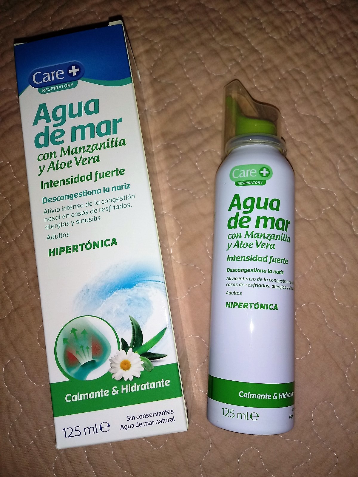 Care+ Respiratory Agua de Mar con Manzanilla y Aloe Vera, 125 ml