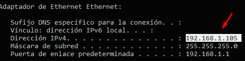 Dirección IPV4