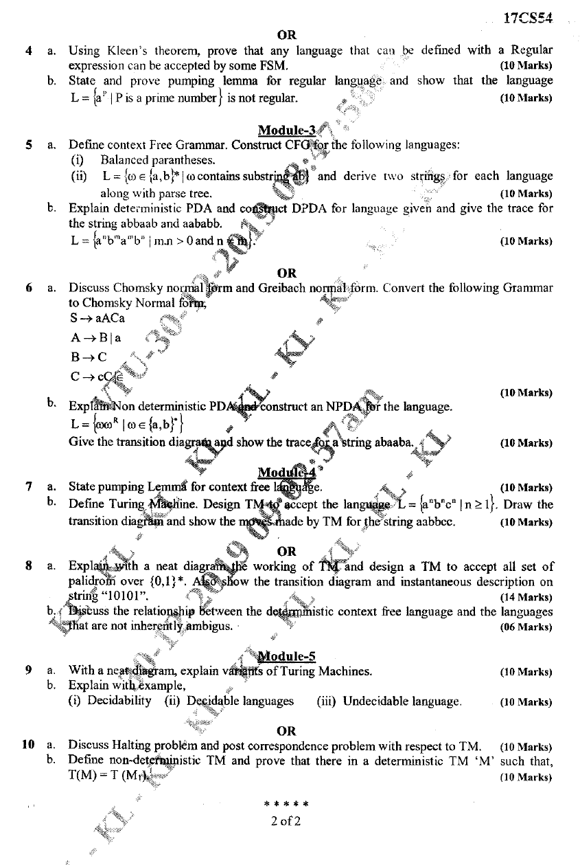 Visvesvaraya Technological University B.E. COMPUTER SCIENCE (CBCS ...