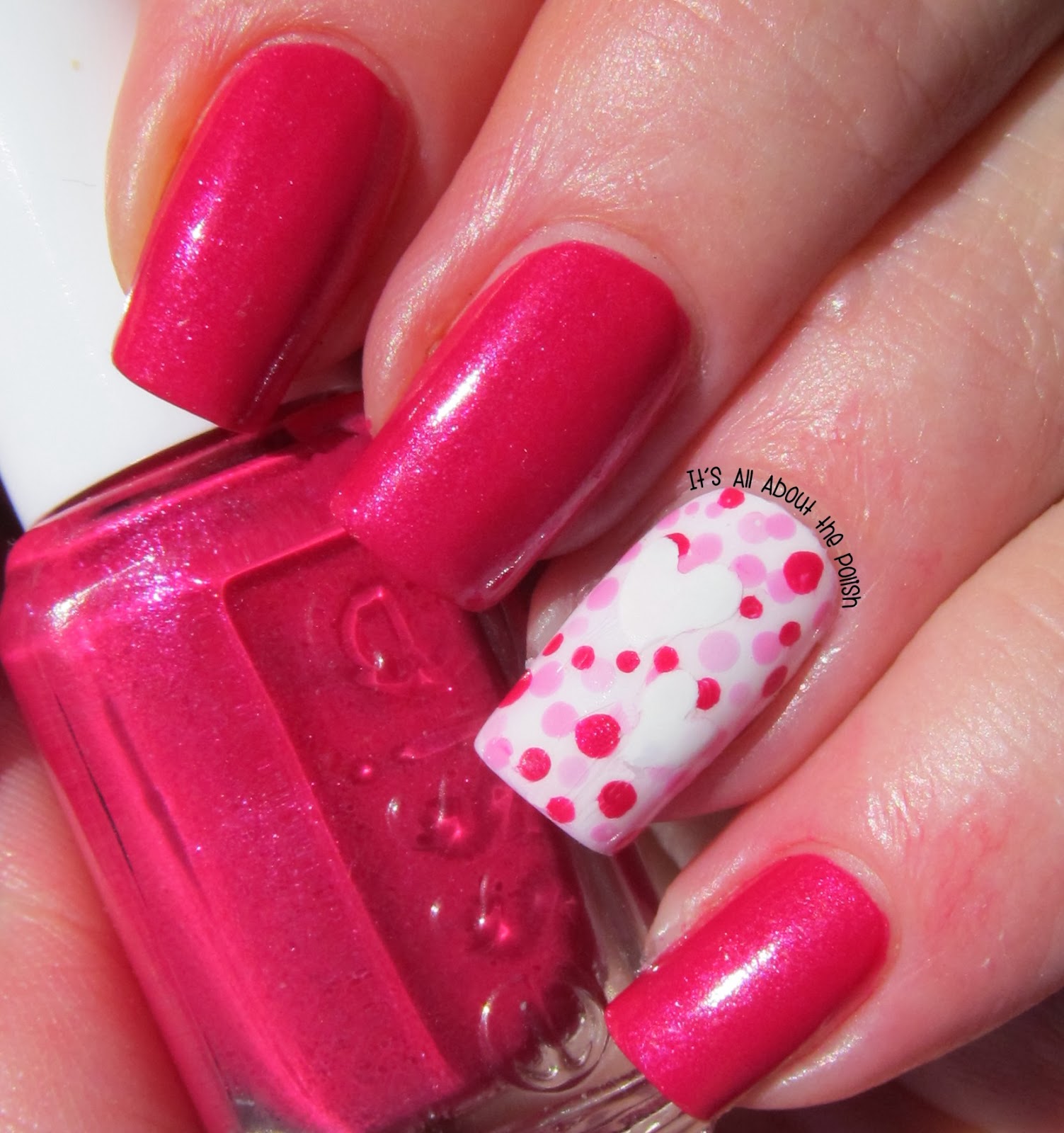 It's all about the polish Dotticure Valentine's Day Nail Design
