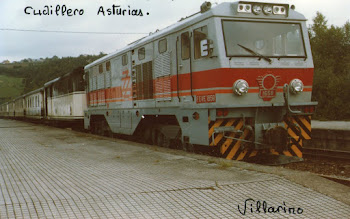 Locomotora de FEVE  ,en Cudillero Asturias.