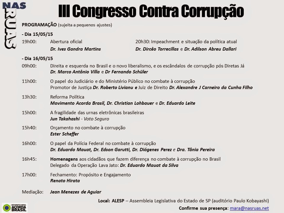 III CONGRESSO CONTRA CORRUPÇÃO