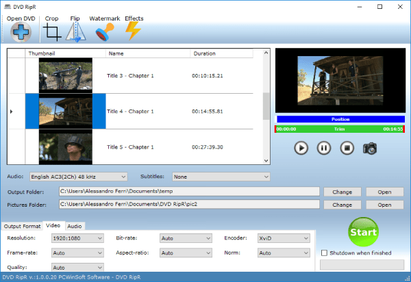 برنامج DVD RipR لتحويل صيغ الصوت والفيديو المختلفه