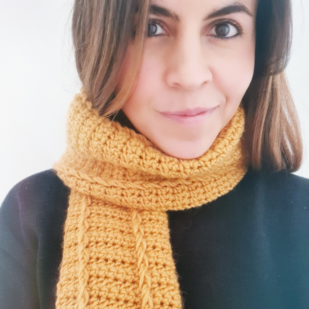 BUFANDA UNISEX A CROCHET TUTORIAL PASO A PASO Ahuyama Crochet