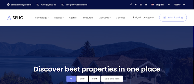 PHP Real Estate Agency Portal HomePage 1