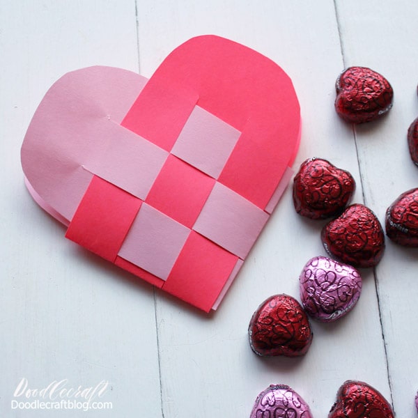 How to Make a Woven Paper Heart Basket for Valentine's Day