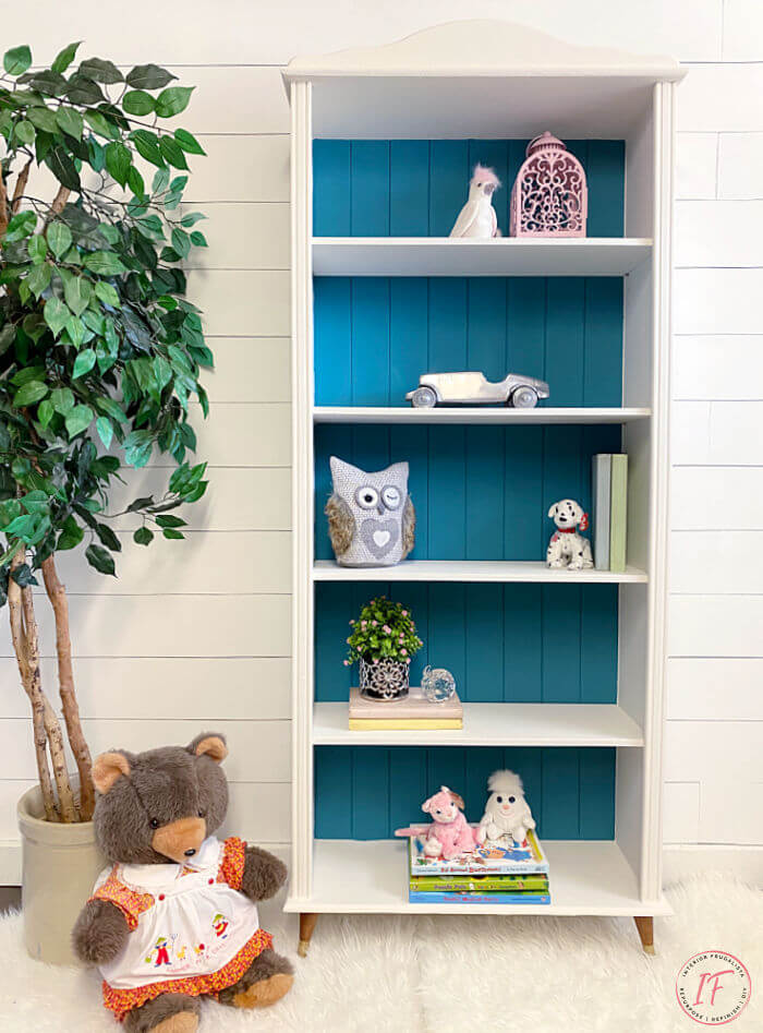 Small MidCentury Modern Nursery Bookcase Makeover Interior Frugalista