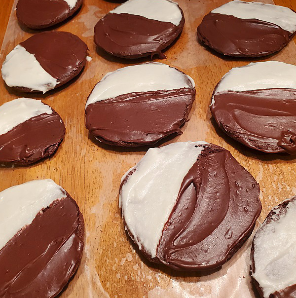 Half Moon Chocolate Cake Mix Cookies What's Cookin' Italian Style Cuisine