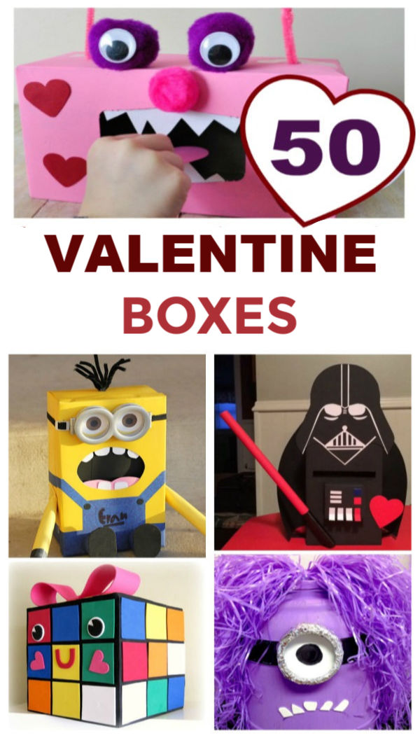 Fun & creative valentine boxes for kids.  Great ideas for card holders for class parties! #valentinesday #valentinesboxidescreative #valentinesboxesforschool #valentinescardboxideas #growingajeweledrose #activitiesforkids