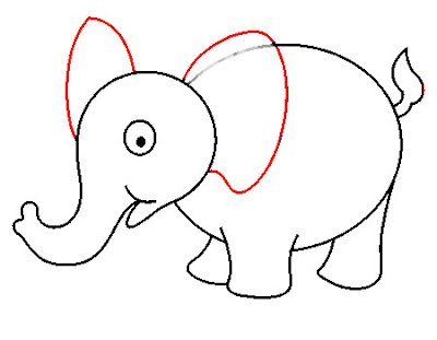  Langkah  Menggambar Gajah Menggambar Asik