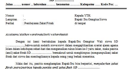 Contoh Formulir Pembayaran Zakat Detil Gambar Online