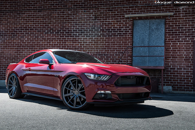 2015 Ford Mustang With 22 Inch BD-9’s in Matte Graphite - Blaque Diamond Wheels