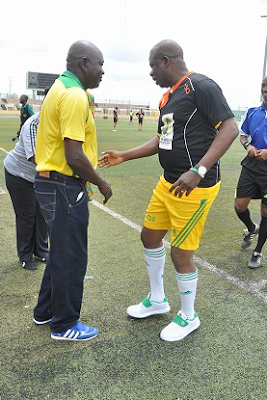 ibikunle amosun playing football