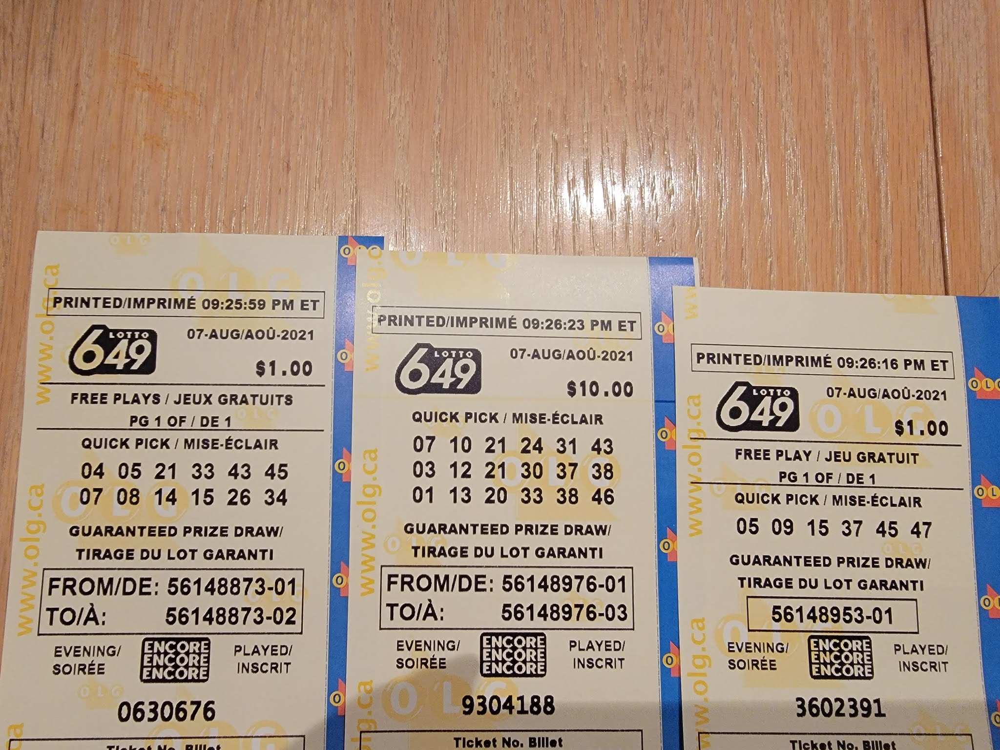 Shannon's Group Lottery Lotto 6/49 Aug 4, 2021 Aug 7, 2021 Aug