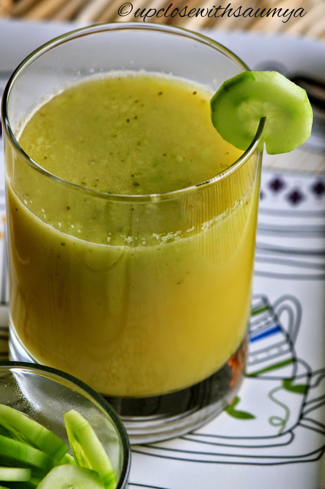 UpclosewithSaumya Orange and Cucumber Juice with Oregano