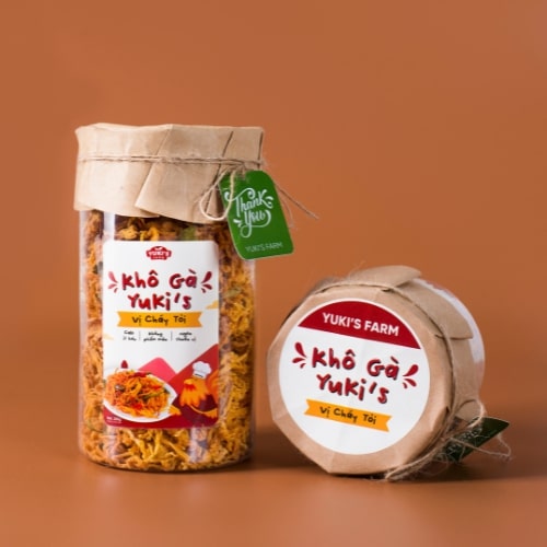 [YUKI’S FARM] Khô Gà Vị Cháy Tỏi (Lọ 300gr)