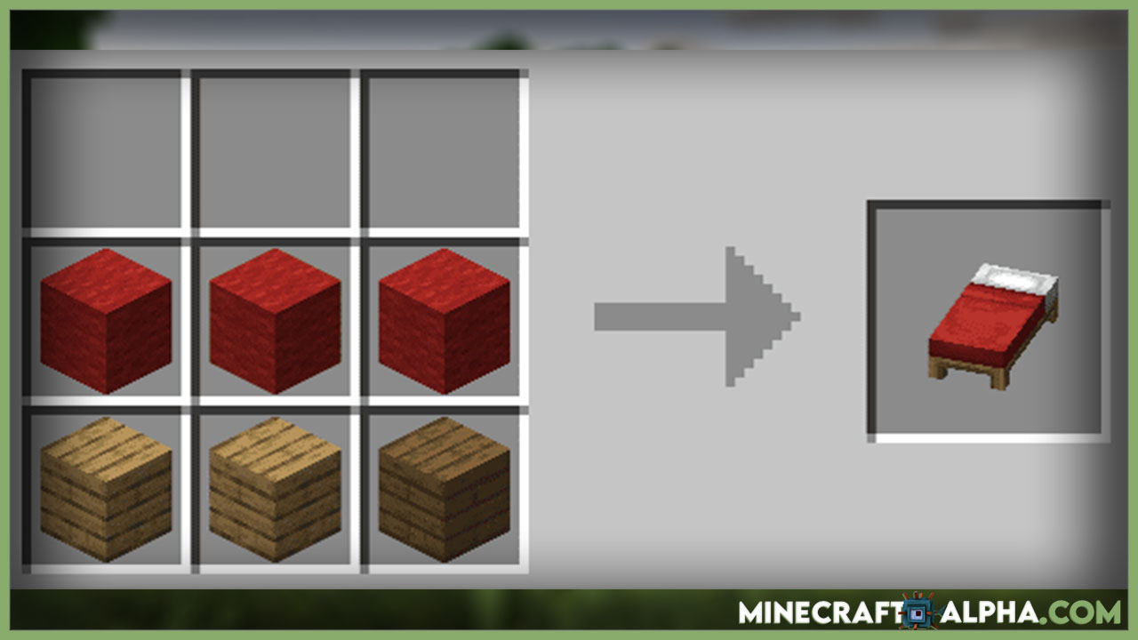 How to Make Minecraft Bed? (Crafting Recipe) - Minecraft Alpha