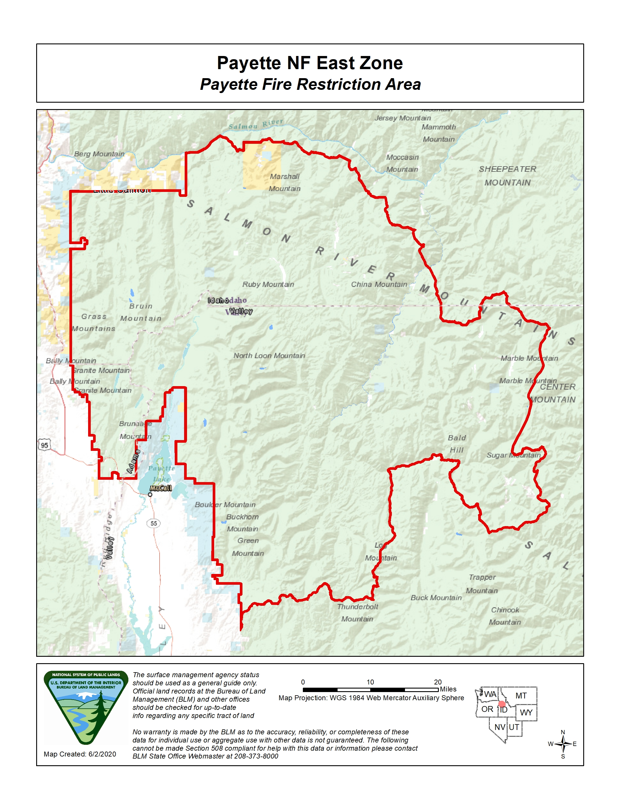 Payette National Forest Map