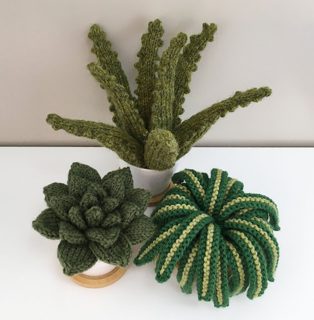 knit, houseplant, mini, green, aloe, succulent, spider, plant, pot, home decor