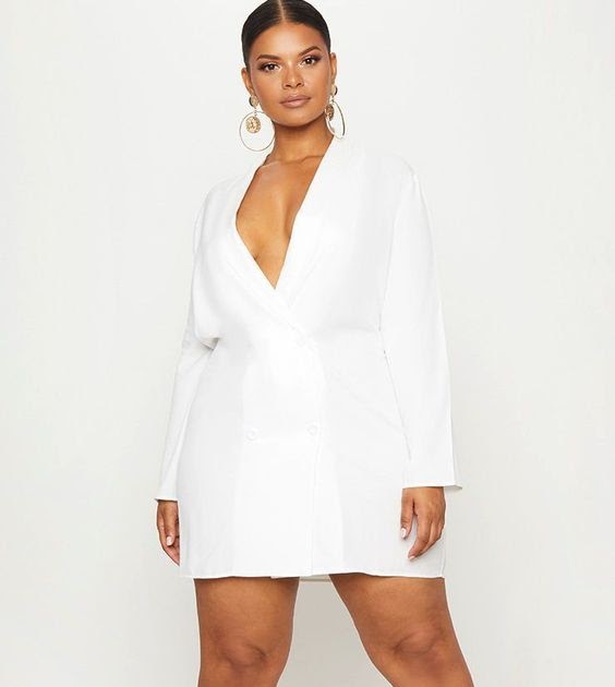 Tendencia vestido blanco en verano para Plus Size