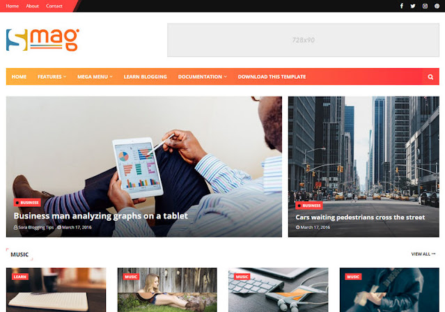 Smag Blogger Template free