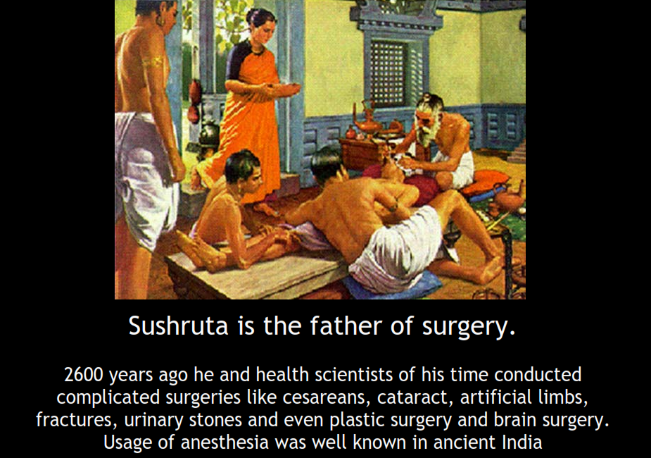 Ancient Indian health care and biology (Plastic surgery was also