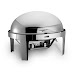 OX-717OV Oxone Oval Roll Top Chafer - Stainless