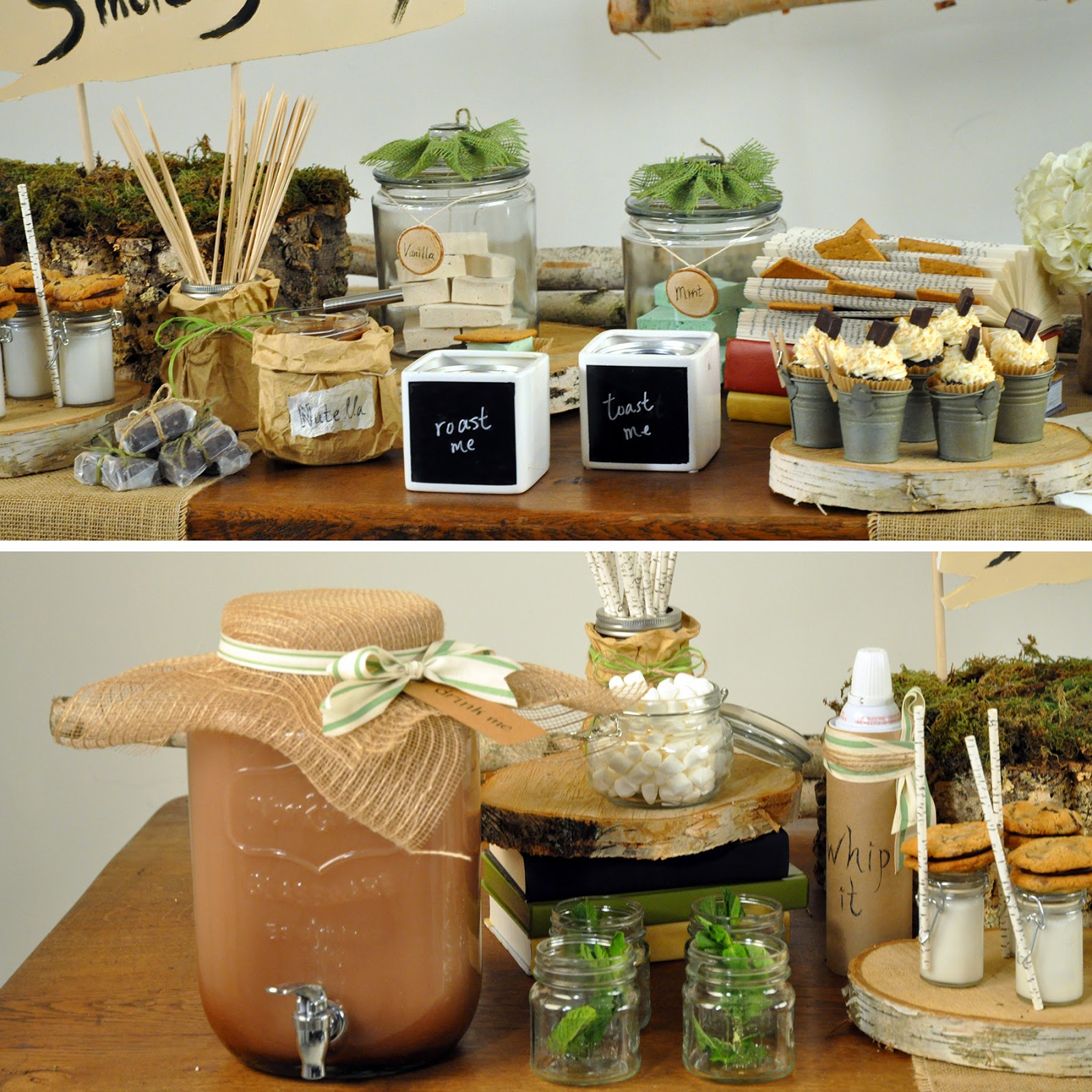the creative bag blog: Rustic Woodland Sweet Table on YouTube