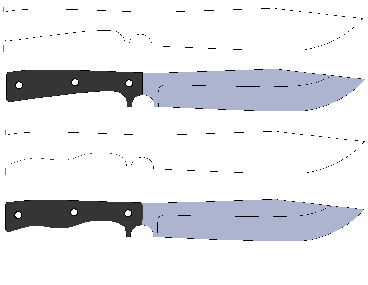 Printable Bowie Knife Template