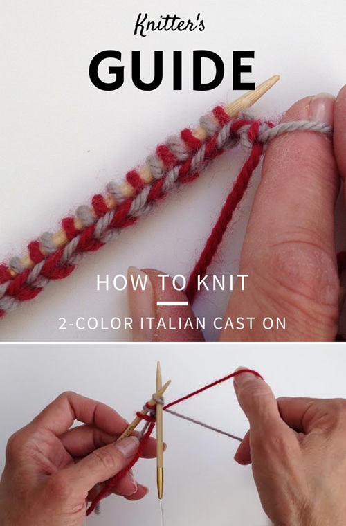 Amazing Knitting How To Knit a 2 Color Italian Caston Tutorial