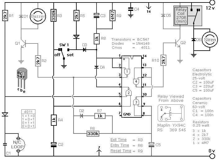 SingleZone Automatic Burglar Alarm System mini project All For You