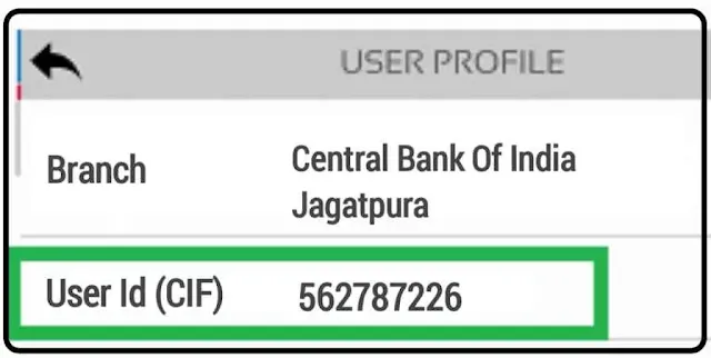 Central Bank Of India Cif Number
