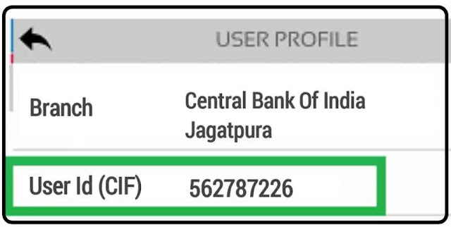 Central Bank Of India Cif Number