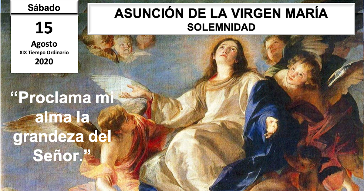 Evangelio Hoy Lecturas de la misa del 15 de agosto de 2020