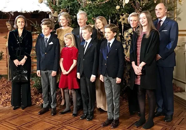 Crown Princess Elisabeth, Princess Eleonore, Prince Emmanuel, Prince Gabriel, Princess Astrid, Prince Lorenz, Princess Laetitia Maria, Princess Claire, Prince Aymeric and Prince Nicolas