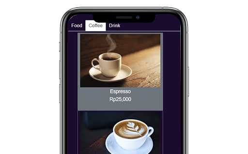 aplikasi restoran cafe modern website app