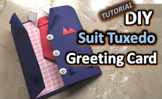 DIY Suit Tuxedo Greeting Card Tutorial, how to make your own  Suit Tuxedo Greeting Card