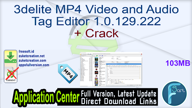 3delite MP4 Video and Audio Tag Editor 1.0.129.222 + Crack_ ZcTeam.id