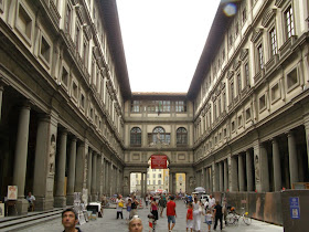 The Piazzale degli Uffizi Gallery in Florence