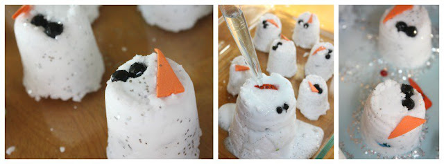 Snowman baking soda science experiment