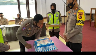 Sat Lantas Polres Enrekang Syukuran di Hari Lalu Lintas Bhayangkara Ke – 65 Tahun 2020