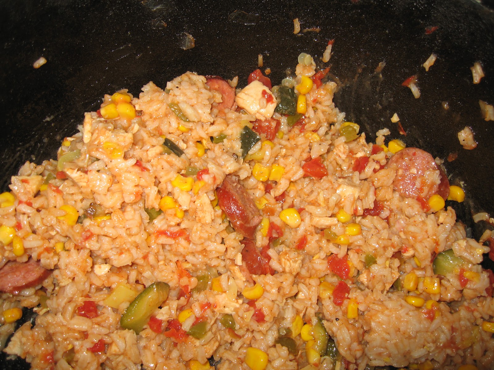 Trailer Tracks Dutch Oven Jambalaya